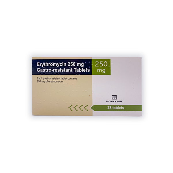 Erythromycin Tablets For Bacterial Tonsillitis (250mg)