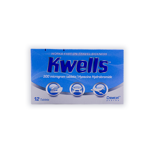 Kwells 300mcg 12 Tablets (Hyoscine Hydrobromide)