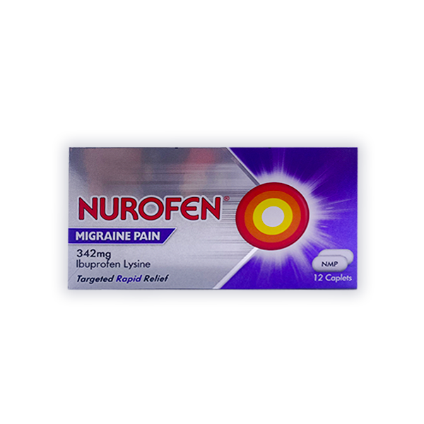 Nurofen Migraine Pain Relief 12 Caplets 342mg