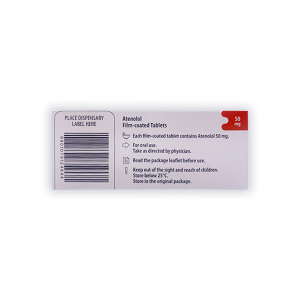 Atenolol Tablets (25mg, 50mg, 100mg)