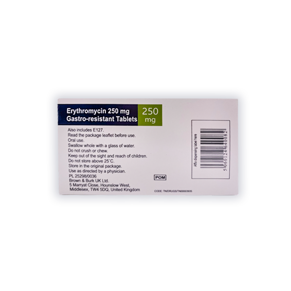 Erythromycin Tablets For Acute Sinusitis (250mg)