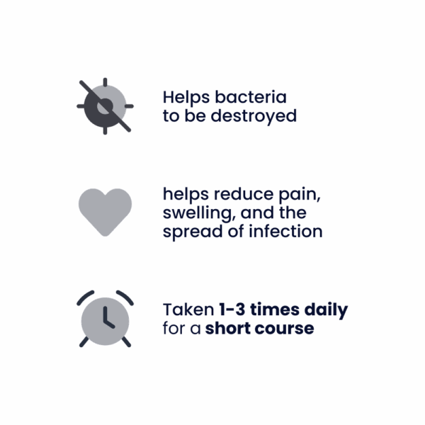 Amoxicillin 500mg Capsules for Dental Infection (First-Line Treatment)