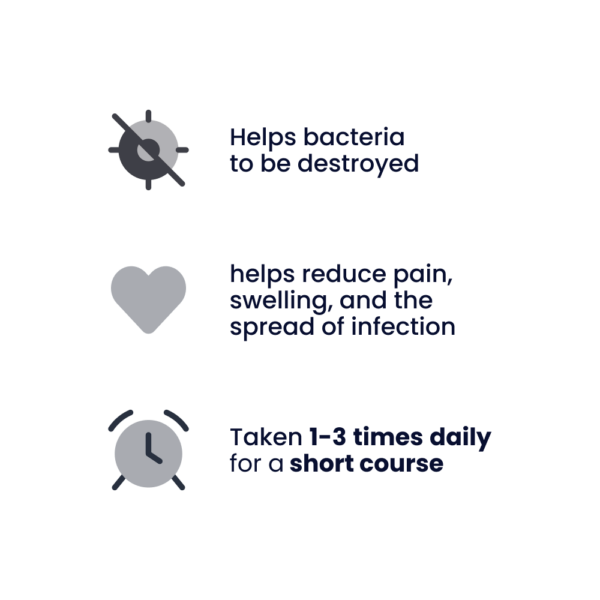 Amoxicillin 500mg Capsules for Dental Infection (First-Line Treatment)